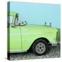 Cuba Fuerte Collection SQ - Close-up of Retro Lime Green Car-Philippe Hugonnard-Stretched Canvas