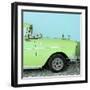 Cuba Fuerte Collection SQ - Close-up of Retro Lime Green Car-Philippe Hugonnard-Framed Photographic Print