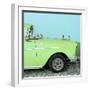 Cuba Fuerte Collection SQ - Close-up of Retro Lime Green Car-Philippe Hugonnard-Framed Photographic Print