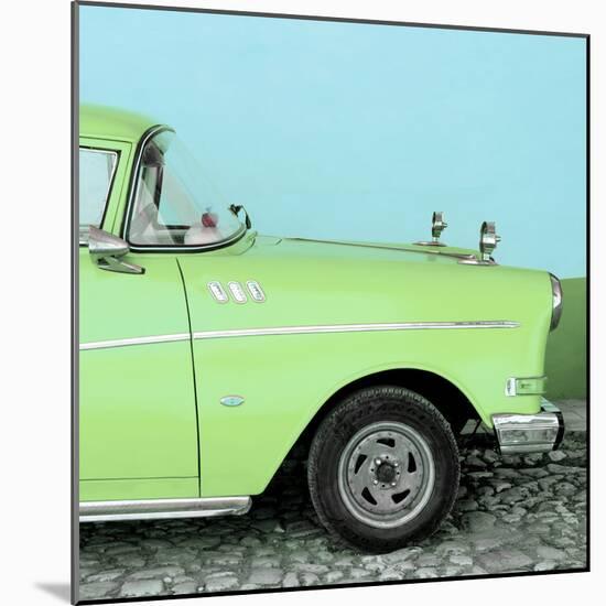Cuba Fuerte Collection SQ - Close-up of Retro Lime Green Car-Philippe Hugonnard-Mounted Photographic Print
