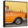 Cuba Fuerte Collection SQ - Close-up of Retro Orange Car-Philippe Hugonnard-Framed Stretched Canvas