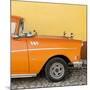 Cuba Fuerte Collection SQ - Close-up of Retro Orange Car-Philippe Hugonnard-Mounted Photographic Print