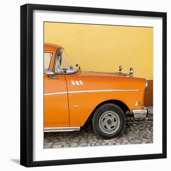 Cuba Fuerte Collection SQ - Close-up of Retro Orange Car-Philippe Hugonnard-Framed Photographic Print