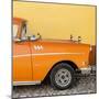 Cuba Fuerte Collection SQ - Close-up of Retro Orange Car-Philippe Hugonnard-Mounted Photographic Print