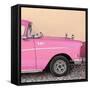 Cuba Fuerte Collection SQ - Close-up of Retro Pink Car-Philippe Hugonnard-Framed Stretched Canvas