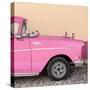 Cuba Fuerte Collection SQ - Close-up of Retro Pink Car-Philippe Hugonnard-Stretched Canvas