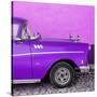 Cuba Fuerte Collection SQ - Close-up of Retro Purple Car-Philippe Hugonnard-Stretched Canvas