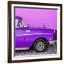 Cuba Fuerte Collection SQ - Close-up of Retro Purple Car-Philippe Hugonnard-Framed Photographic Print