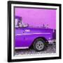 Cuba Fuerte Collection SQ - Close-up of Retro Purple Car-Philippe Hugonnard-Framed Photographic Print