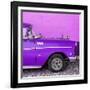 Cuba Fuerte Collection SQ - Close-up of Retro Purple Car-Philippe Hugonnard-Framed Photographic Print