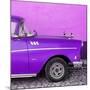 Cuba Fuerte Collection SQ - Close-up of Retro Purple Car-Philippe Hugonnard-Mounted Photographic Print