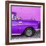 Cuba Fuerte Collection SQ - Close-up of Retro Purple Car-Philippe Hugonnard-Framed Photographic Print