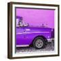 Cuba Fuerte Collection SQ - Close-up of Retro Purple Car-Philippe Hugonnard-Framed Photographic Print