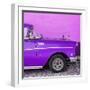 Cuba Fuerte Collection SQ - Close-up of Retro Purple Car-Philippe Hugonnard-Framed Photographic Print