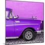 Cuba Fuerte Collection SQ - Close-up of Retro Purple Car-Philippe Hugonnard-Mounted Photographic Print