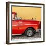 Cuba Fuerte Collection SQ - Close-up of Retro Red Car-Philippe Hugonnard-Framed Photographic Print