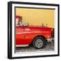 Cuba Fuerte Collection SQ - Close-up of Retro Red Car-Philippe Hugonnard-Framed Photographic Print