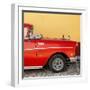 Cuba Fuerte Collection SQ - Close-up of Retro Red Car-Philippe Hugonnard-Framed Photographic Print