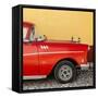 Cuba Fuerte Collection SQ - Close-up of Retro Red Car-Philippe Hugonnard-Framed Stretched Canvas