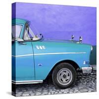 Cuba Fuerte Collection SQ - Close-up of Retro Turquoise Car-Philippe Hugonnard-Stretched Canvas