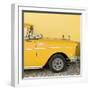 Cuba Fuerte Collection SQ - Close-up of Retro Yellow Car-Philippe Hugonnard-Framed Photographic Print