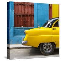 Cuba Fuerte Collection SQ - Close-up of Yellow Taxi of Havana III-Philippe Hugonnard-Stretched Canvas