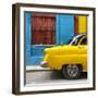 Cuba Fuerte Collection SQ - Close-up of Yellow Taxi of Havana III-Philippe Hugonnard-Framed Photographic Print