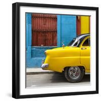 Cuba Fuerte Collection SQ - Close-up of Yellow Taxi of Havana III-Philippe Hugonnard-Framed Photographic Print