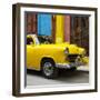 Cuba Fuerte Collection SQ - Close-up of Yellow Taxi of Havana IV-Philippe Hugonnard-Framed Photographic Print