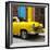Cuba Fuerte Collection SQ - Close-up of Yellow Taxi of Havana IV-Philippe Hugonnard-Framed Photographic Print