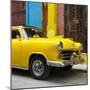 Cuba Fuerte Collection SQ - Close-up of Yellow Taxi of Havana IV-Philippe Hugonnard-Mounted Photographic Print