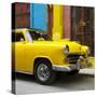 Cuba Fuerte Collection SQ - Close-up of Yellow Taxi of Havana IV-Philippe Hugonnard-Stretched Canvas