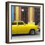 Cuba Fuerte Collection SQ - Close-up of Yellow Taxi of Havana-Philippe Hugonnard-Framed Photographic Print