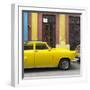 Cuba Fuerte Collection SQ - Close-up of Yellow Taxi of Havana-Philippe Hugonnard-Framed Photographic Print