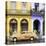 Cuba Fuerte Collection SQ - Colorful Architecture and Classic Golden Car-Philippe Hugonnard-Stretched Canvas