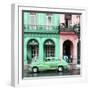 Cuba Fuerte Collection SQ - Colorful Architecture and Green Classic Car-Philippe Hugonnard-Framed Photographic Print