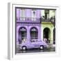 Cuba Fuerte Collection SQ - Colorful Architecture and Mauve Classic Car-Philippe Hugonnard-Framed Photographic Print