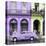 Cuba Fuerte Collection SQ - Colorful Architecture and Mauve Classic Car-Philippe Hugonnard-Stretched Canvas