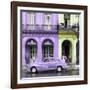 Cuba Fuerte Collection SQ - Colorful Architecture and Mauve Classic Car-Philippe Hugonnard-Framed Photographic Print