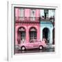 Cuba Fuerte Collection SQ - Colorful Architecture and Pink Classic Car-Philippe Hugonnard-Framed Photographic Print