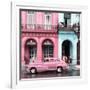 Cuba Fuerte Collection SQ - Colorful Architecture and Pink Classic Car-Philippe Hugonnard-Framed Photographic Print