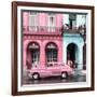 Cuba Fuerte Collection SQ - Colorful Architecture and Pink Classic Car-Philippe Hugonnard-Framed Photographic Print