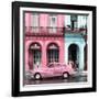 Cuba Fuerte Collection SQ - Colorful Architecture and Pink Classic Car-Philippe Hugonnard-Framed Photographic Print