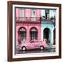 Cuba Fuerte Collection SQ - Colorful Architecture and Pink Classic Car-Philippe Hugonnard-Framed Photographic Print