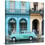 Cuba Fuerte Collection SQ - Colorful Architecture and Turquoise Classic Car-Philippe Hugonnard-Stretched Canvas