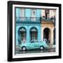 Cuba Fuerte Collection SQ - Colorful Architecture and Turquoise Classic Car-Philippe Hugonnard-Framed Photographic Print