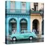 Cuba Fuerte Collection SQ - Colorful Architecture and Turquoise Classic Car-Philippe Hugonnard-Stretched Canvas