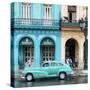 Cuba Fuerte Collection SQ - Colorful Architecture and Turquoise Classic Car-Philippe Hugonnard-Stretched Canvas