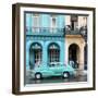 Cuba Fuerte Collection SQ - Colorful Architecture and Turquoise Classic Car-Philippe Hugonnard-Framed Photographic Print