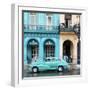 Cuba Fuerte Collection SQ - Colorful Architecture and Turquoise Classic Car-Philippe Hugonnard-Framed Photographic Print